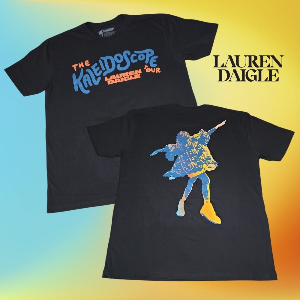 Lauren Daigle T-shirt Unisex Kaleidoscope Tour Graphic Concert Merch Black XL